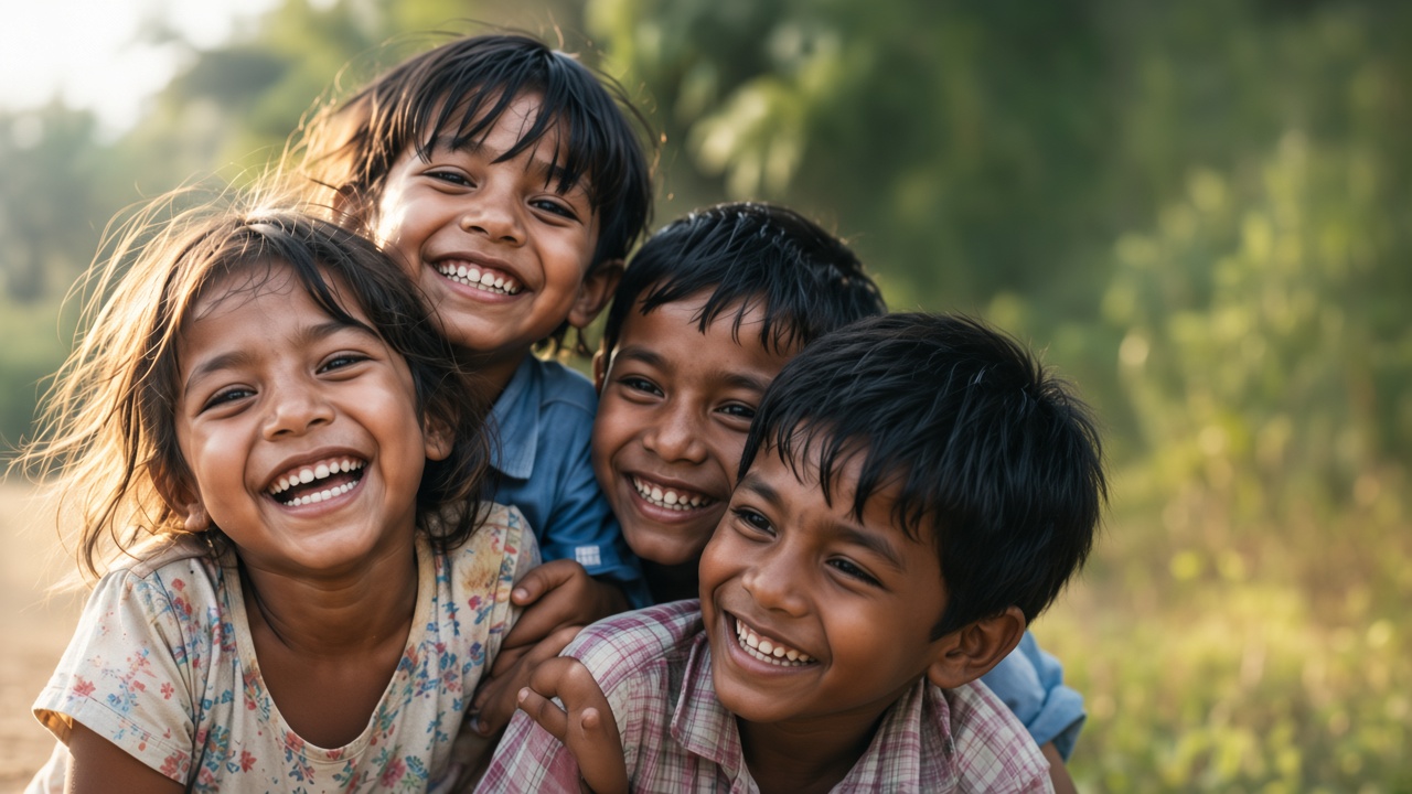 Children smiling together — real people, real stories, real change.