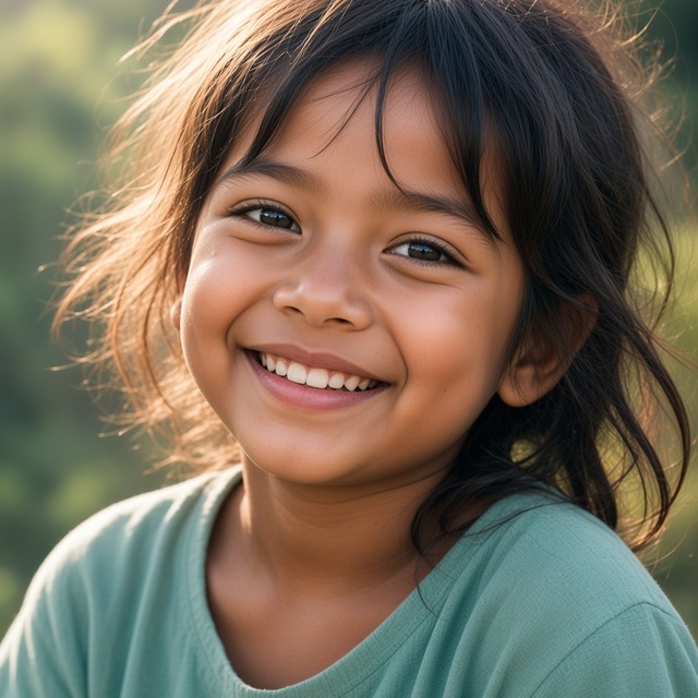 A smiling child — real people, real change.